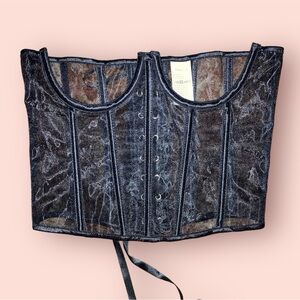 Elegant Black Velvet Corset